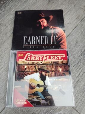 Larry Fleet "Earned It" + Album - Red/Black Cover BUNDLE Set